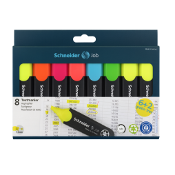 POCHETTE DE 8 STYLOS FLEORESCENT SCHNEIDER JOB 150