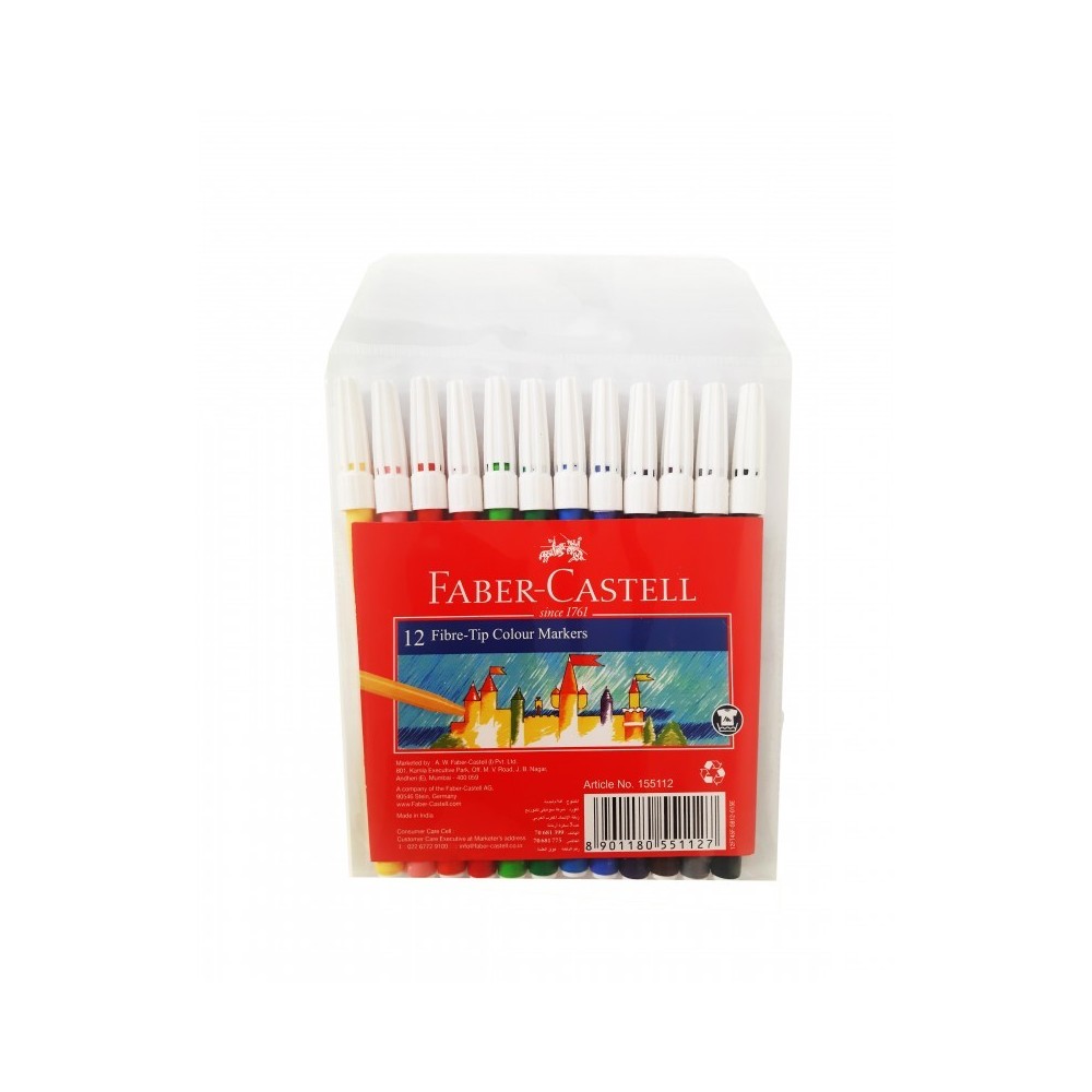 POCHETTE FEUTRE DE 12 FABER CASTELL REF155112 SP4512-02E
