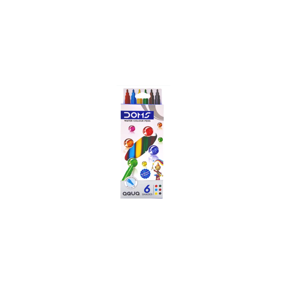 Set de 6 Feutres Aquarelle de Coloriage - Doms