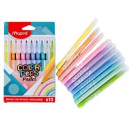 Pochette Feutres de 10 Couleur pastel MAPED