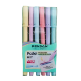 POCHETTE DE 6 MARQUEUR PASTEL PENSAN