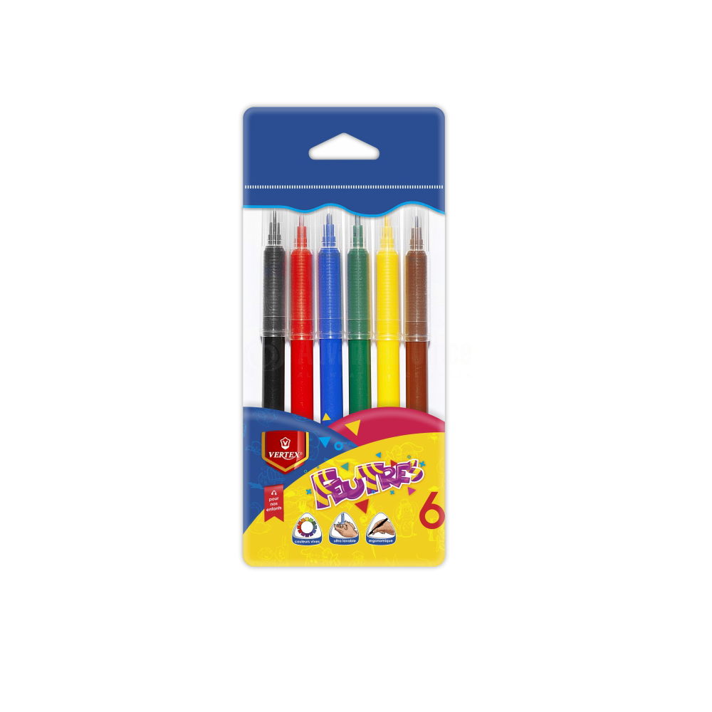 POCHETTE de 6 Feutres - VERTEX