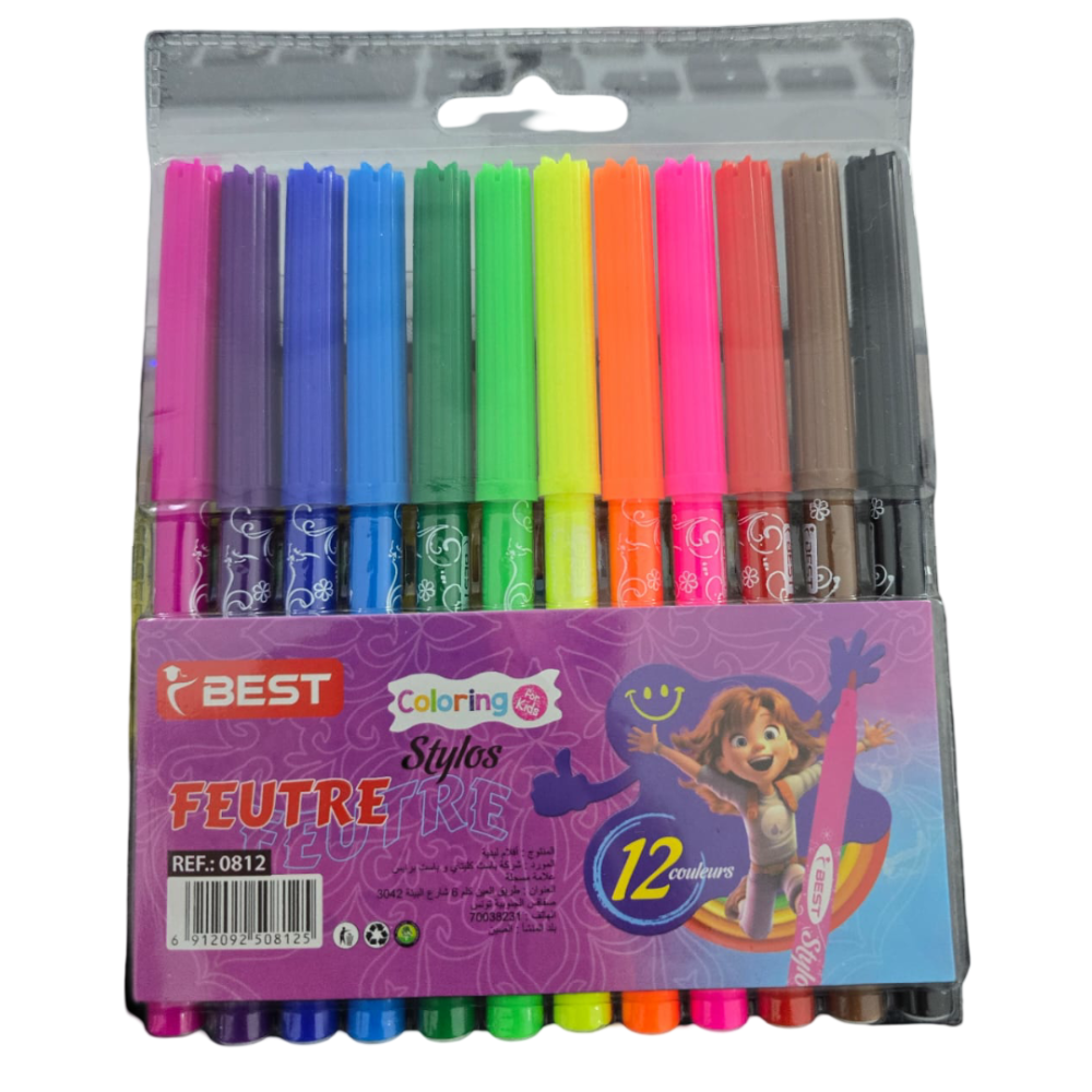 POCHETTE DE 12 FEUTRE BEST