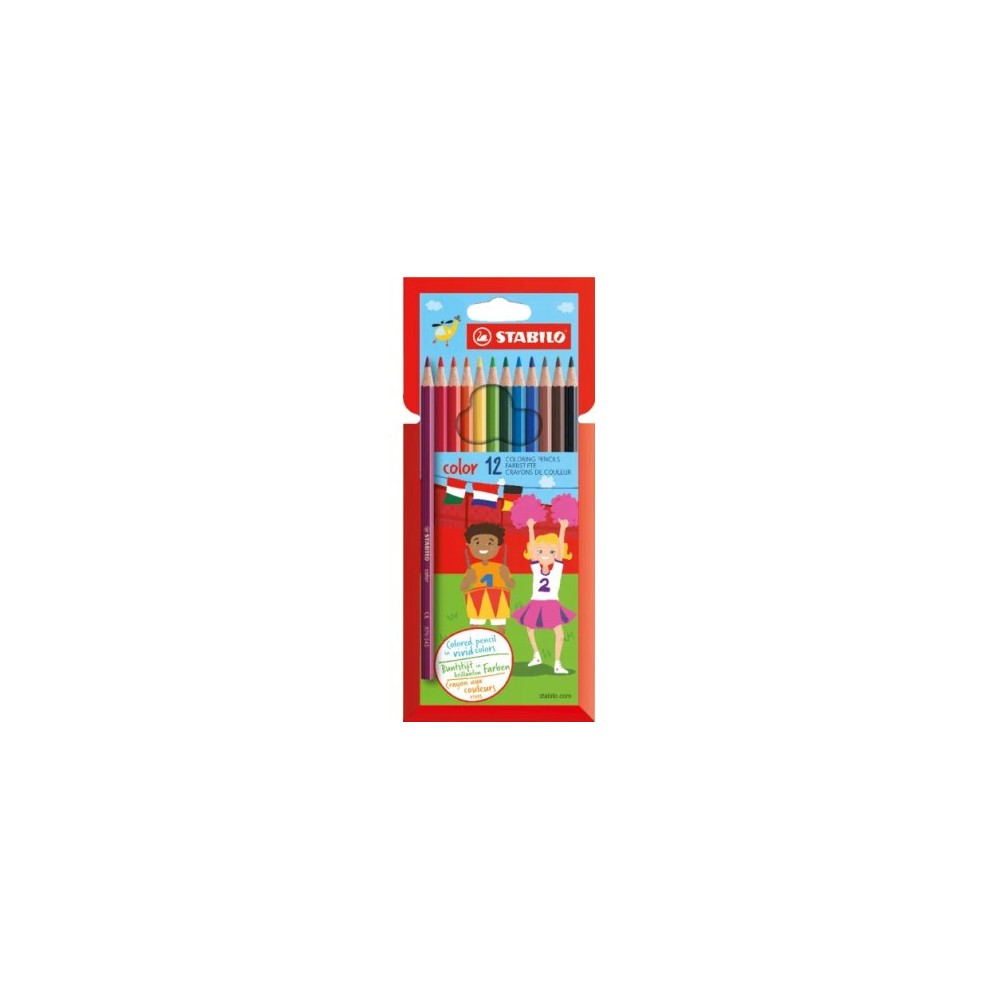 POCHETTE DE 12 CRAYONS COULEURS STABILO