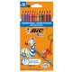 12 CRAYONS DE COULEURS BIC EVOLUTION STRIPES - MULTICOLORE