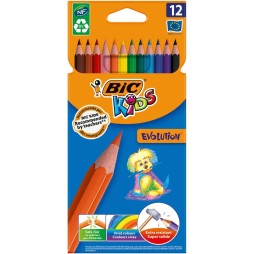 CRAYON COULEUR 12 KIDS EVOLUTION BIC
