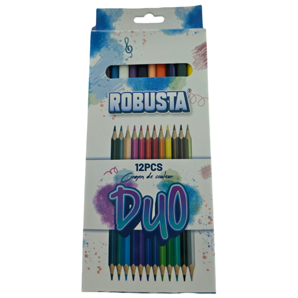 POCHETTE DE 12 CRAYONS DE COULEUR ROBUSTA