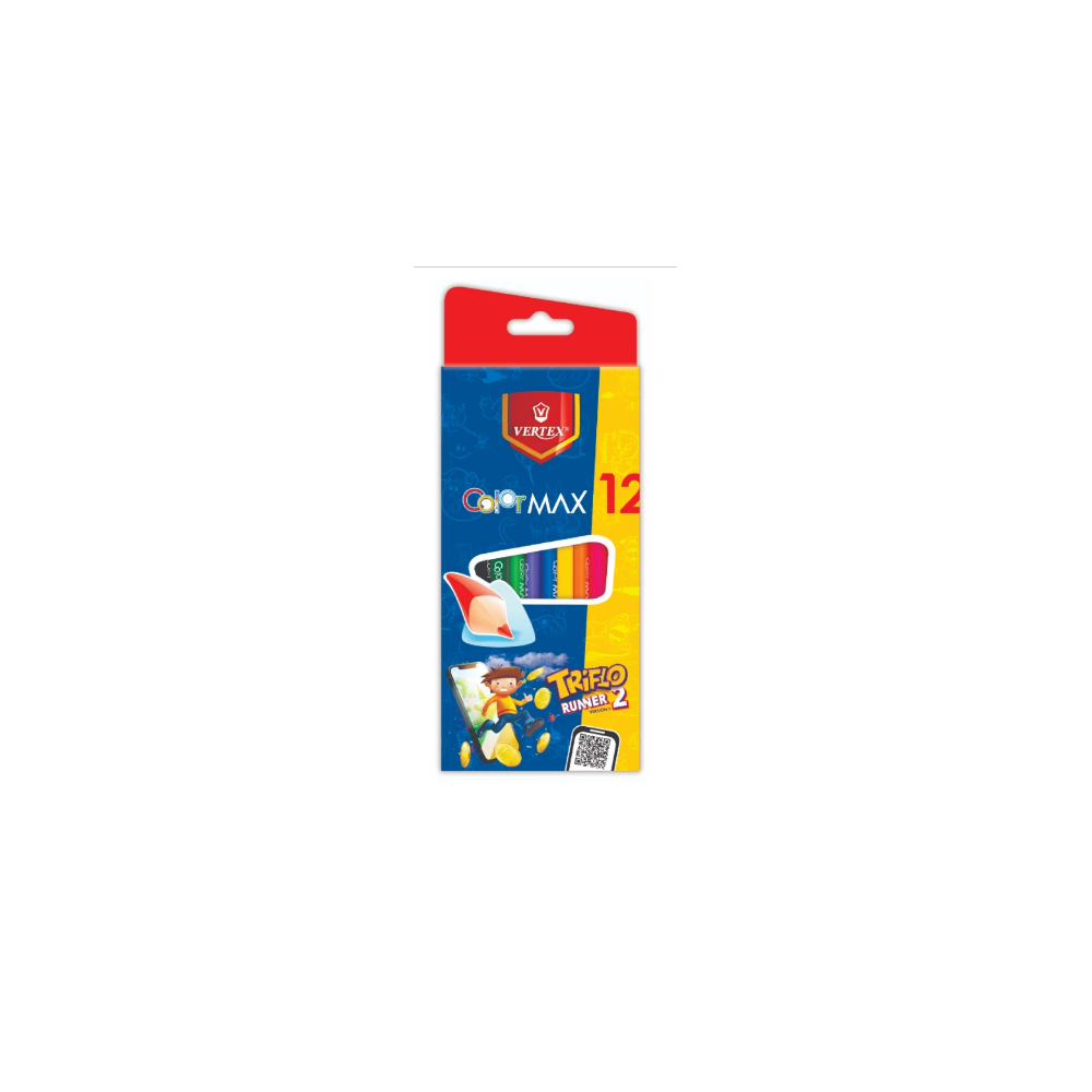 CRAYON COULEUR DE 12 VERTEX