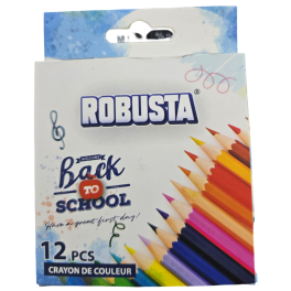12 Crayons de Couleur - ROBUSTA