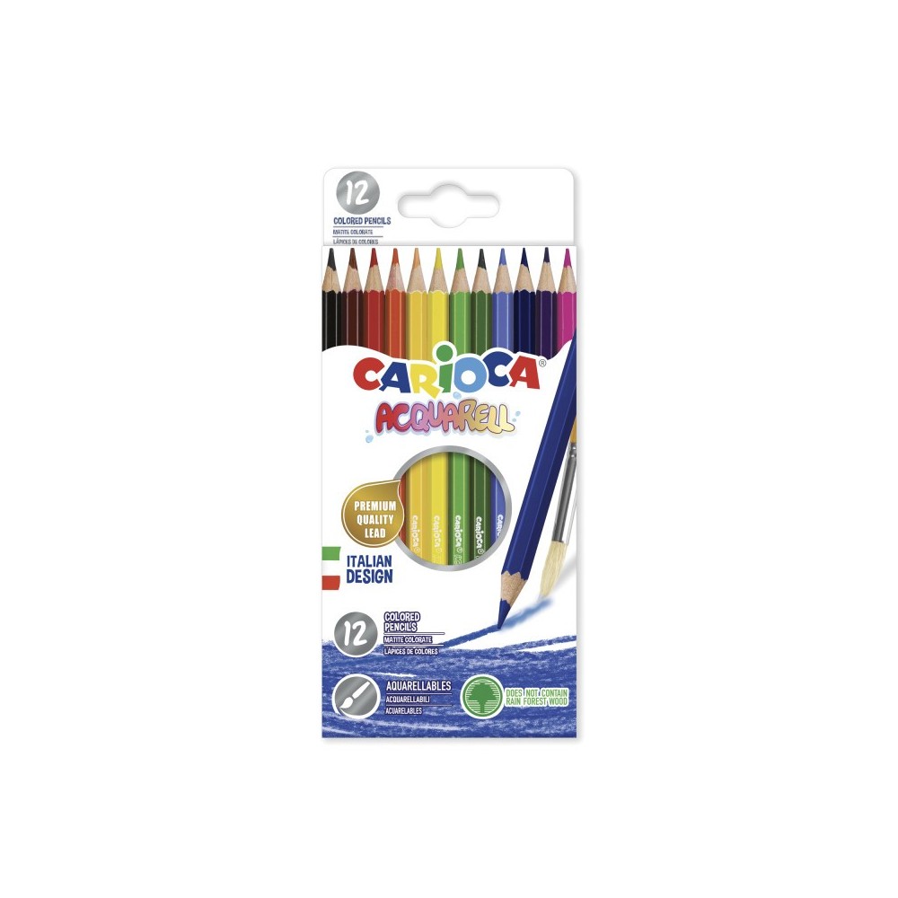 Pack de 12 Crayons Aquarelle - Carioca
