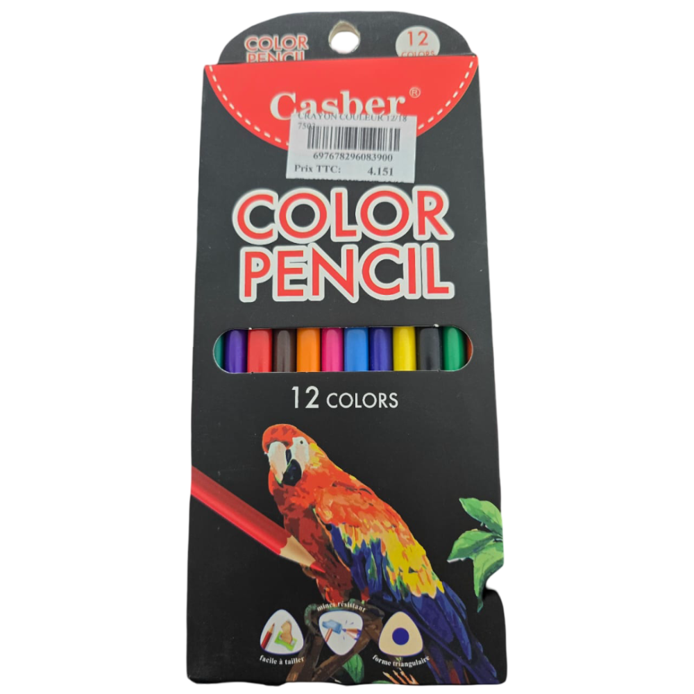12 Crayons de Couleur MINI CASBER