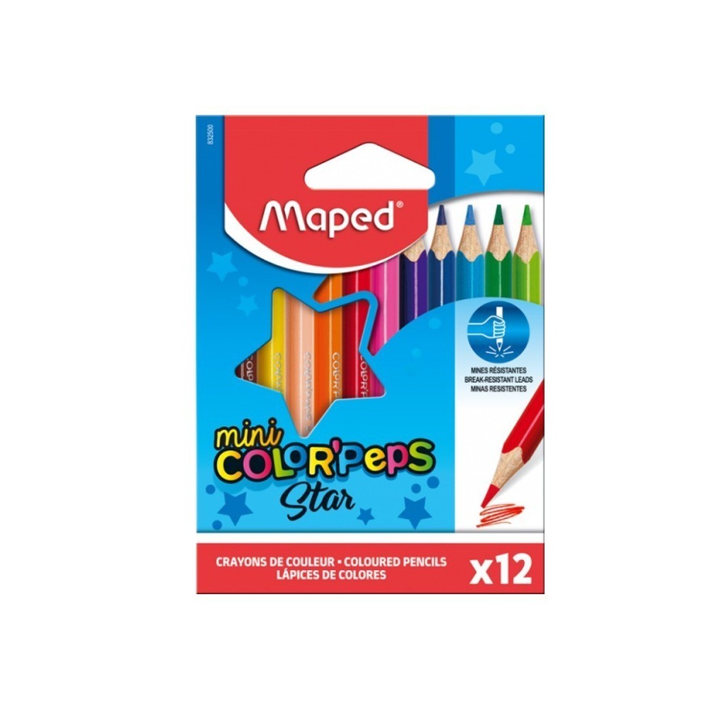 CRAYON COULEUR 12/9 COLOR'PEPS MAPED