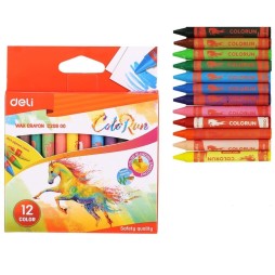 Crayons de cire Deli  (12 couleurs)