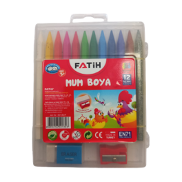 12 CrayonS polymère Fatih AVEC GOMME ET TAILLE CRAYON