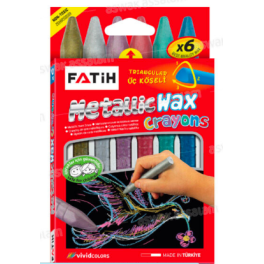 6 CRAYONS DE CIRE COULEURS METALLIQUES FATIH