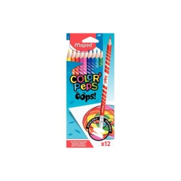 CRAYON COULEUR 12*18 COLOR PEPS EFFACABLE MAPED