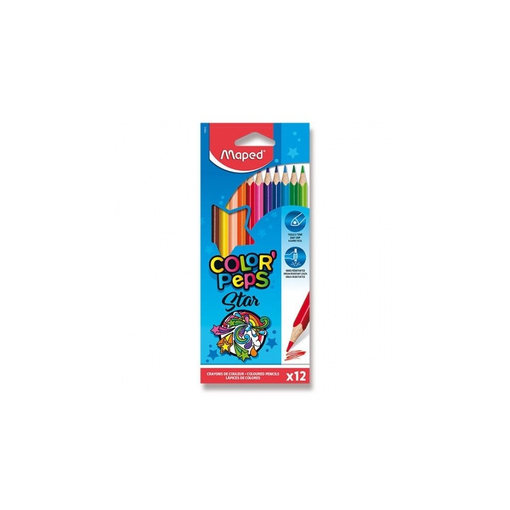 Set de 12 Crayons Color'Peps Maped