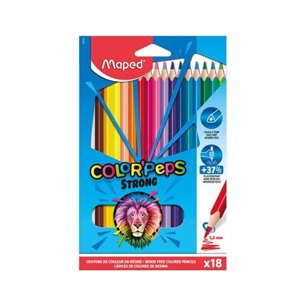 CRAYON COULEUR 18*18 COLOR PEPS STRONG MAPED