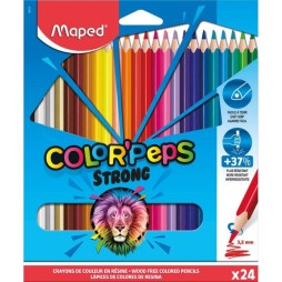 Crayons de couleur MAPED Color'Peps Strong - 24 couleurs