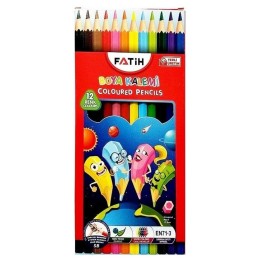 Crayons de couleur Fatih, 12 couleurs, format standard
