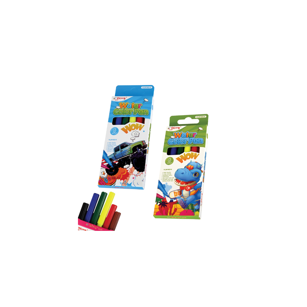 POCHETTE DE  feutres Yalong  6 couleurs