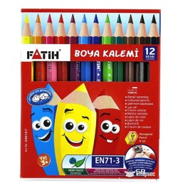 Crayon de couleur demi-taille12 couleurs FATIH