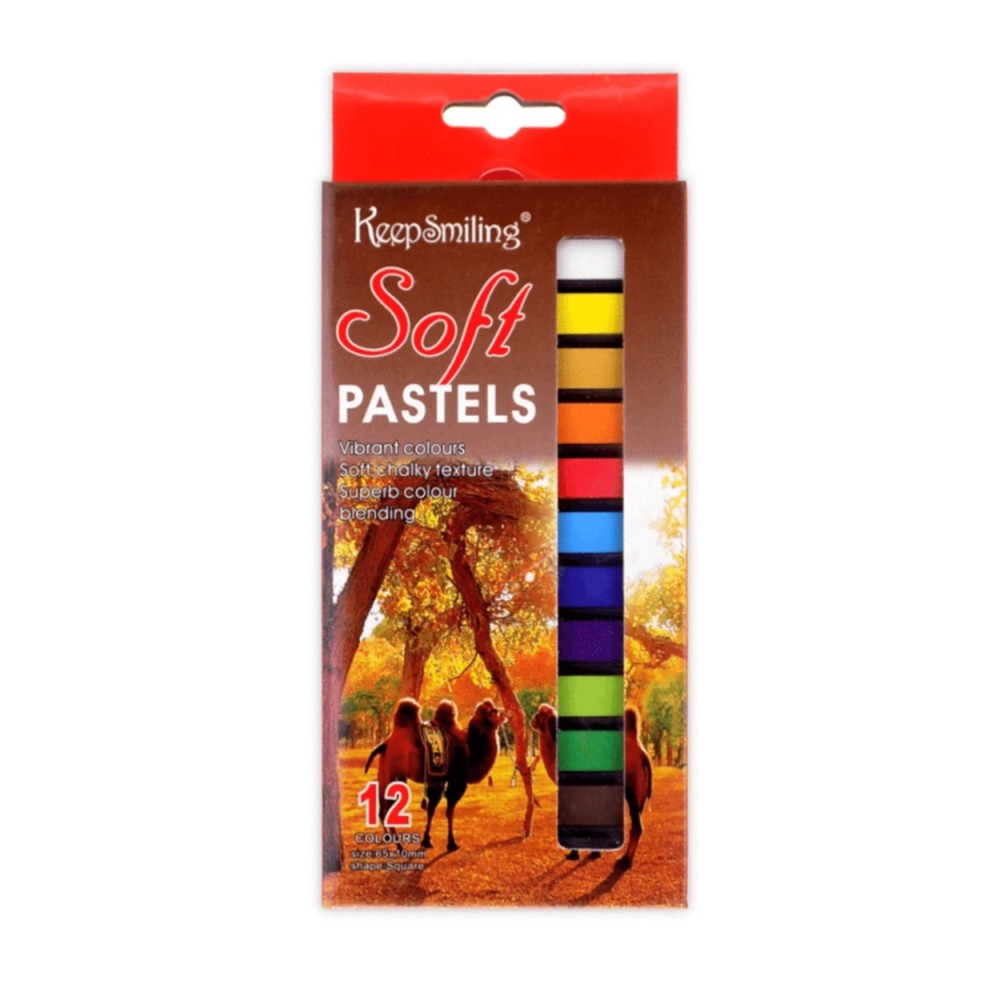 Coffret de 12 pastels tendres  Gardez le sourire