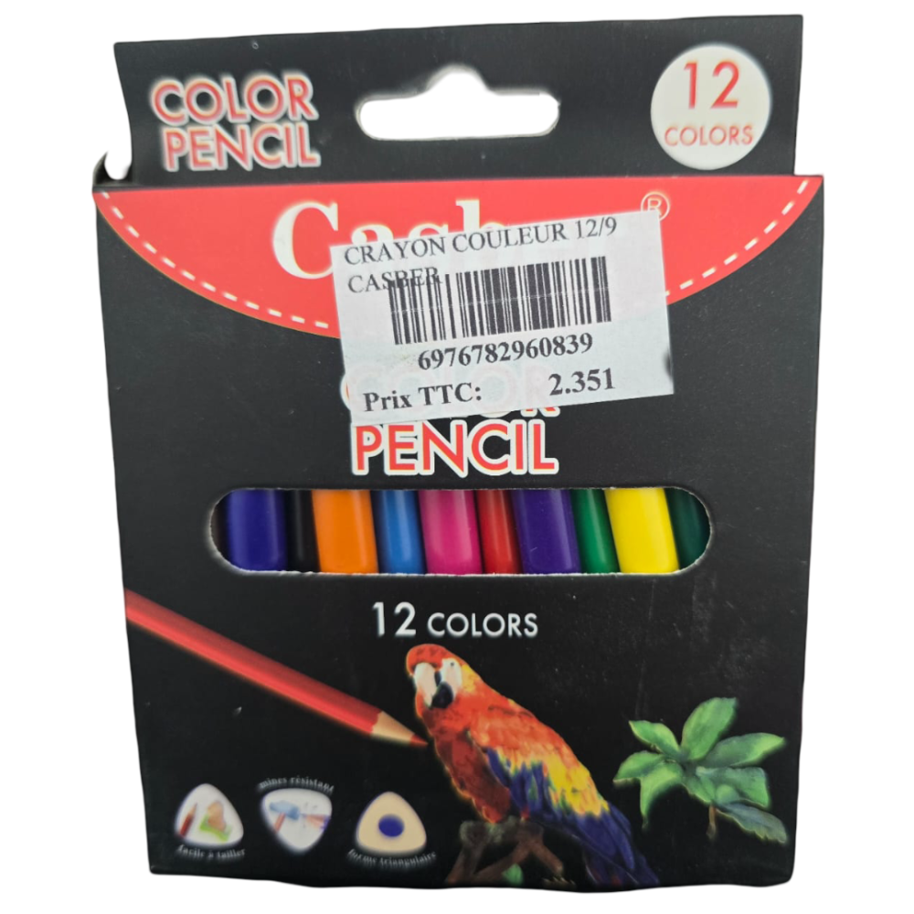 12 Crayons de Couleur  MINI CASBER