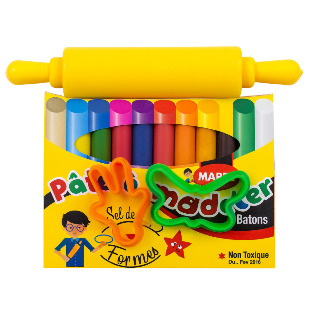 PATE A MODELER MAJED AVEC FORME 10 COULEURS
