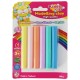 Pâte à modeler, 6 couleurs pastel, bâtonnets ronds, blister de 100 g