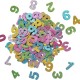 Papier Mousse Paillette Adhésif MOTIF NUMERO