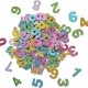 Papier Mousse Paillette Adhésif MOTIF NUMERO