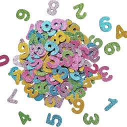 Papier Mousse Paillette Adhésif MOTIF NUMERO