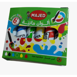 GOUACHE 6 COULEURS  - MAJED -