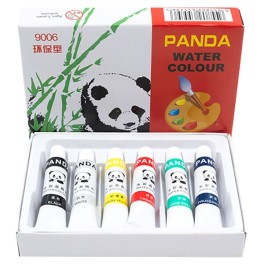 Peintures PANDA 6 couleurs 6 ml avec plume