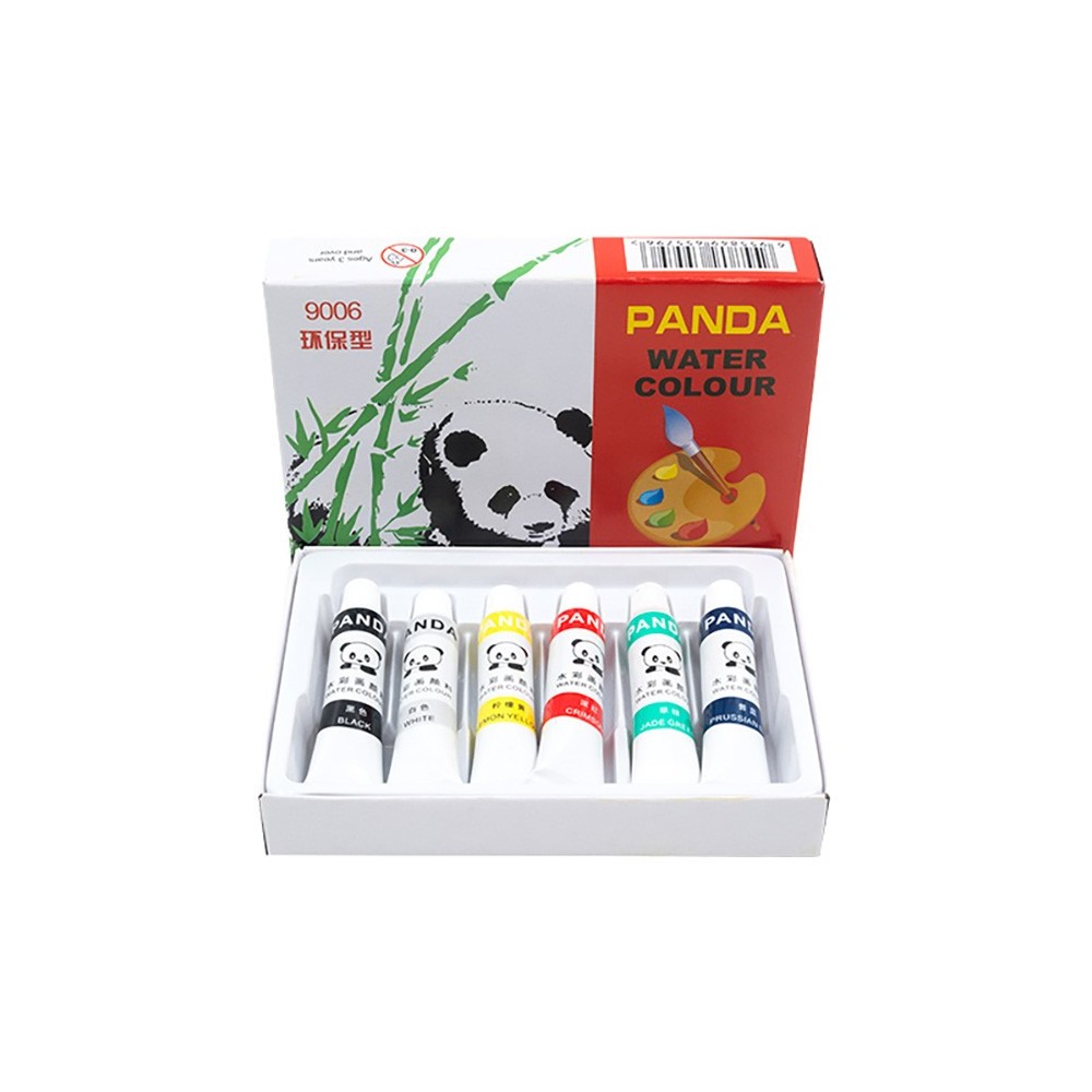 Peintures PANDA 6 couleurs 6 ml avec plume