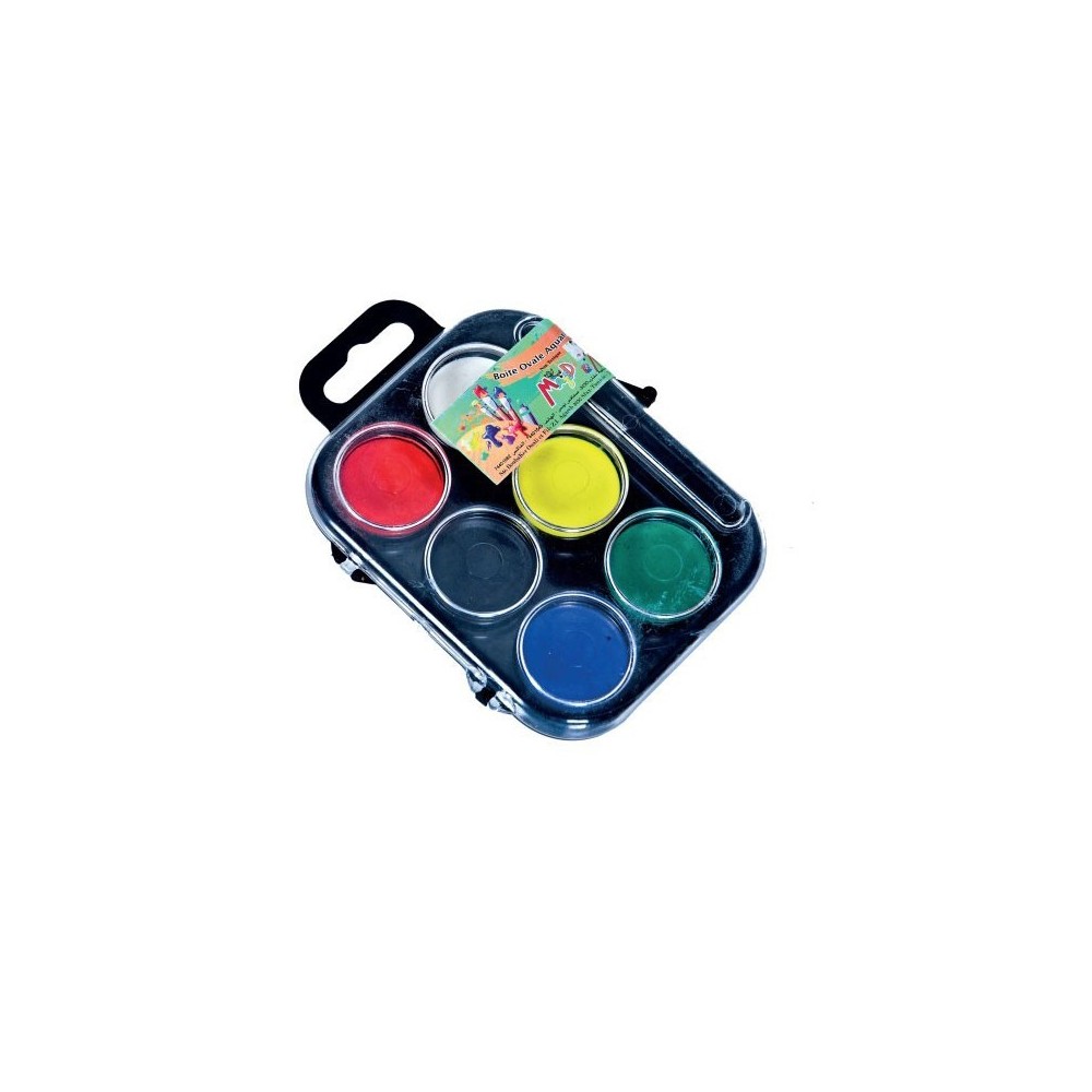 AQUARELLE OVAL DE 6 MAJED