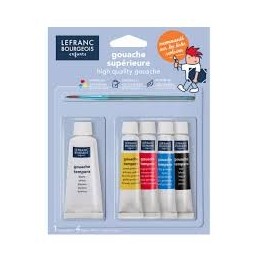 GOUACHE LEFRANC 5 TUBES +PINCEAU