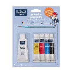 GOUACHE LEFRANC 5 TUBES +PINCEAU