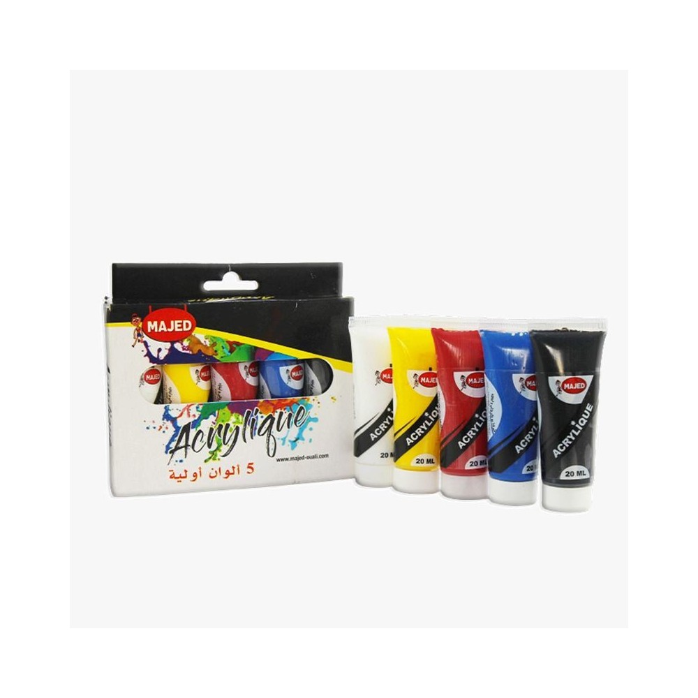 COFFRET ACRYLIQUE 5 TUBES 20ml MAJED