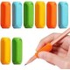 PORTE-STYLO EN SILICONE ERGONOMIQUE COLORÉ POUR ENFANTS (LOT DE 4)