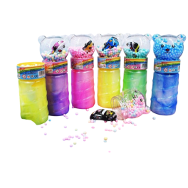 Slime "Ours" en pot avec paillettes et billes, couleurs assorties PENSCHOOL