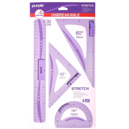 Pochette Géométrique 30cm INCASSABLE PURPLE