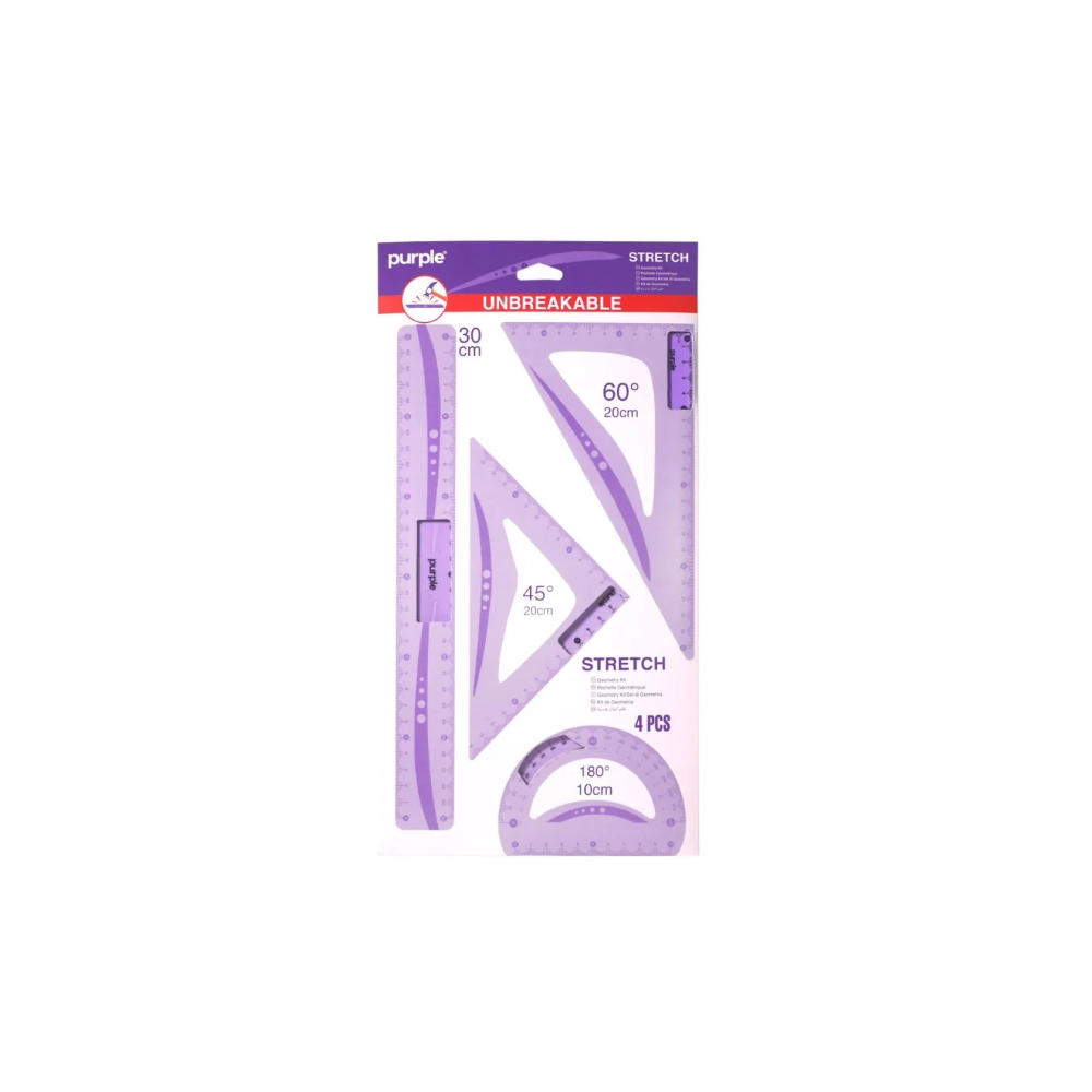 Pochette Géométrique 30cm INCASSABLE PURPLE