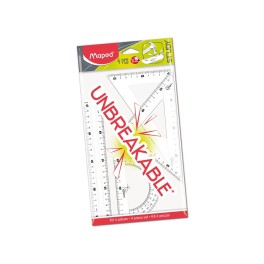 MAPED - RÈGLES SCOLAIRES STUDY UNBREAKABLE - MAXI KIT DE 4 PIÈCES