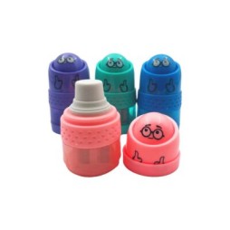 Taille-crayon en plastique DE 2 TROUS  avec gomme