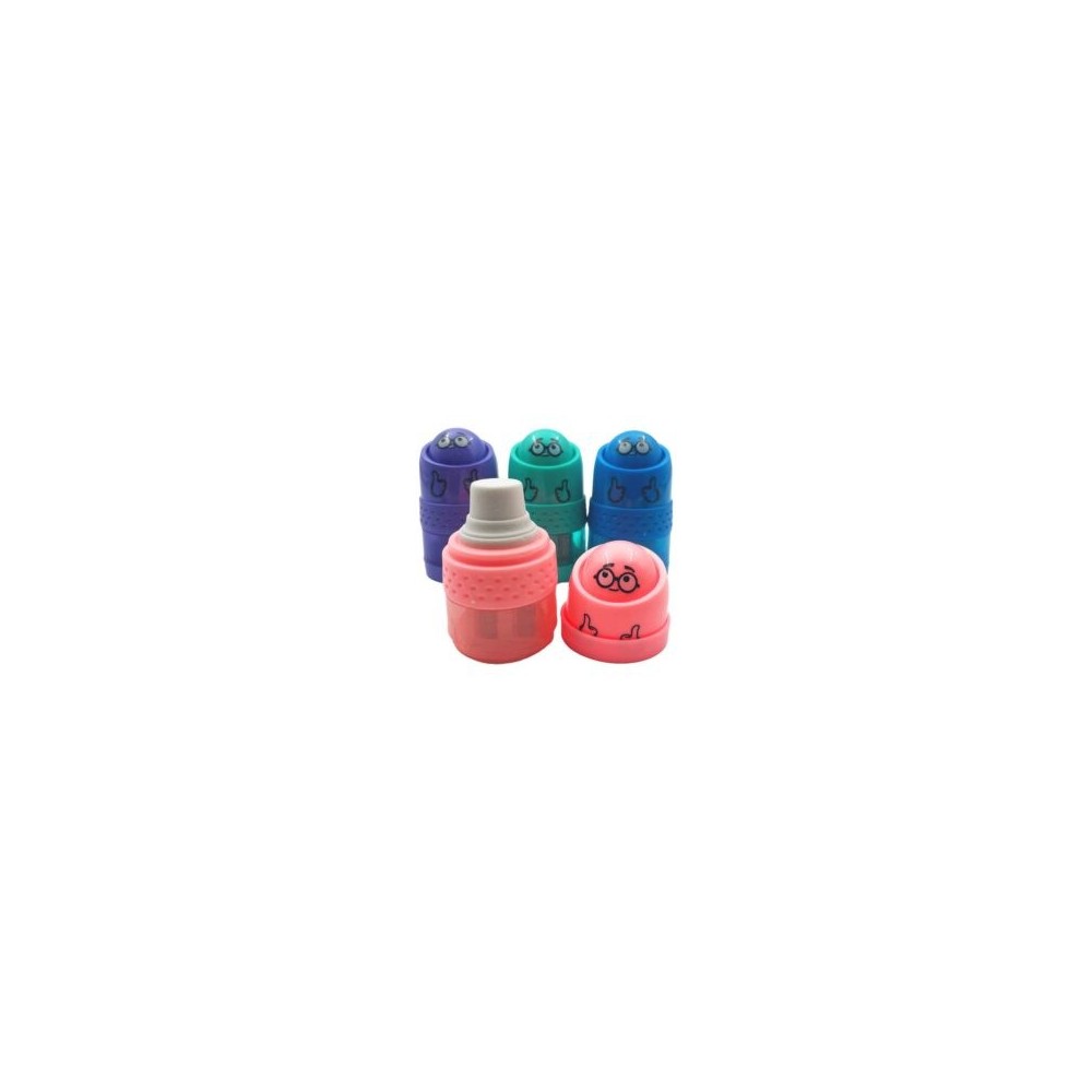 Taille-crayon en plastique DE 2 TROUS  avec gomme