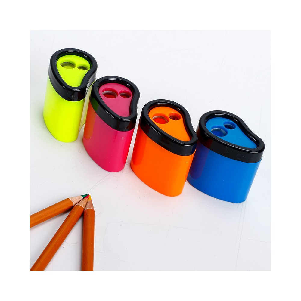 Taille-crayon fluorescent à 2 trous