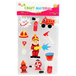 Autocollant en mousse EVA : professions de pompier