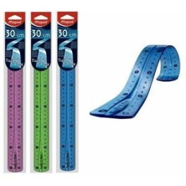 RÈGLE EN PLASTIQUE FLEXIBLE MAPED - 30 CM COULEURS ASSORTIES